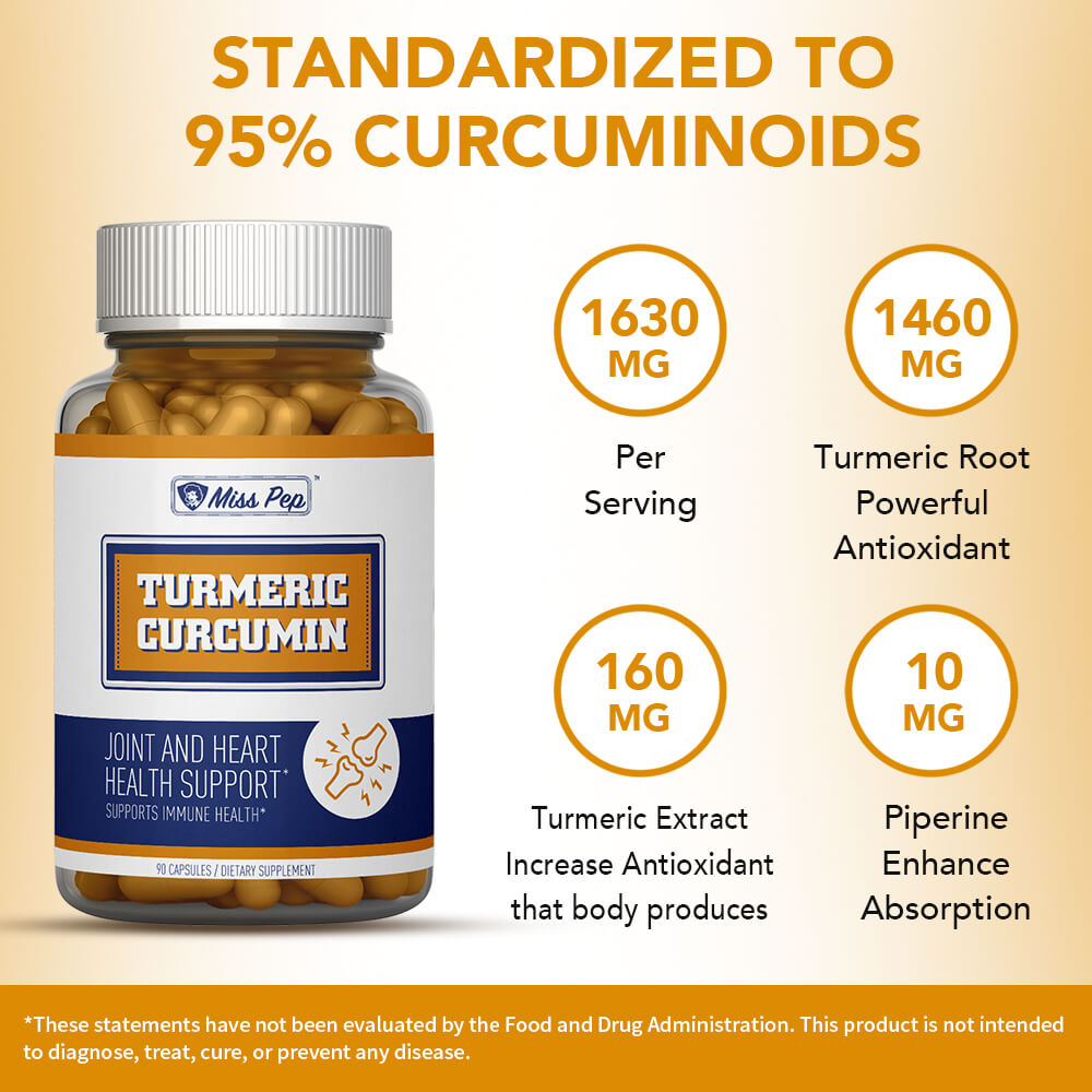 Misspep Turmeric Curcumin Capsules for Joint Support