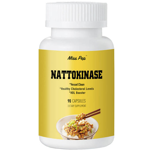 Misspep Nattokinase Supplement 4000 FU Per Serving Vascular Clean and HDL Booster, 90 Capsules