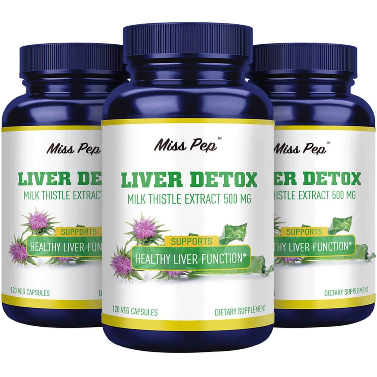 Misspep 120 Capsules Liver Detox Silymarin Milk Thistle Extract 500 mg with Artichoke Extract