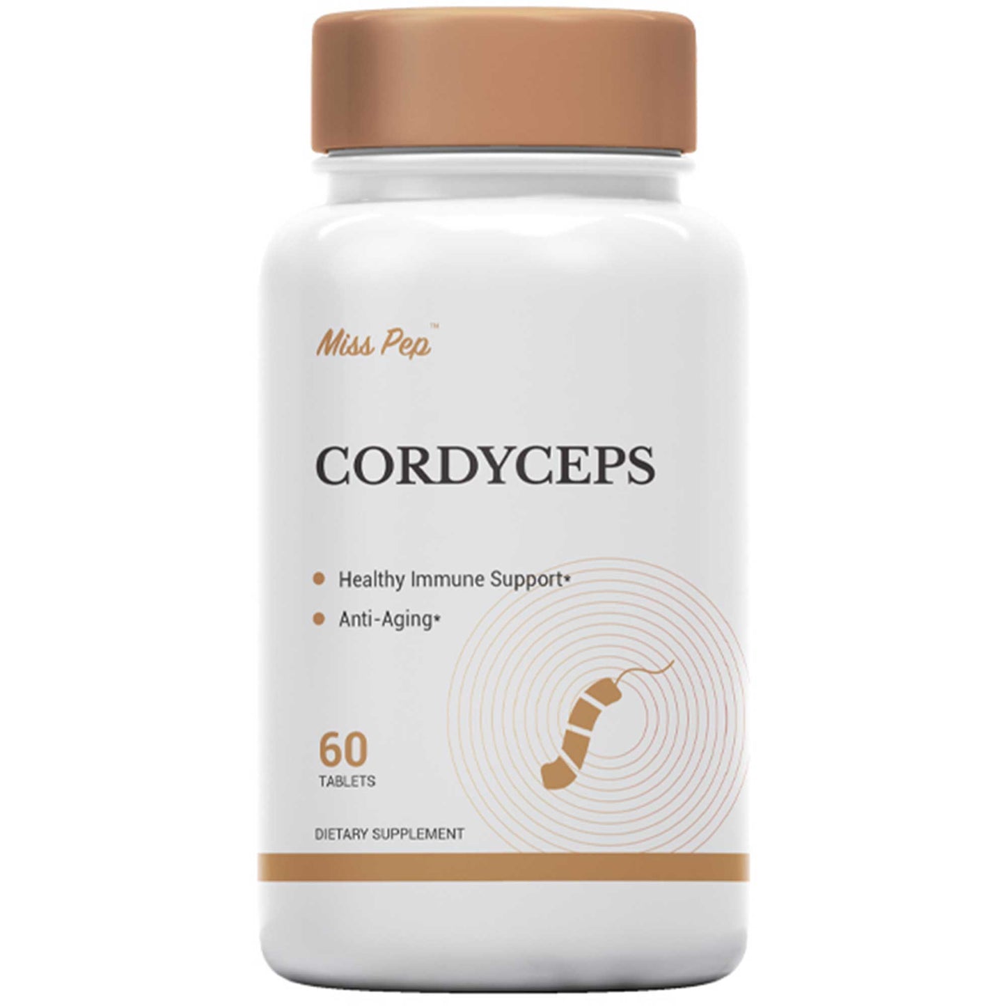 Misspep Organic Cordyceps Sinensis Mycelium Capsules, 60 Tablets